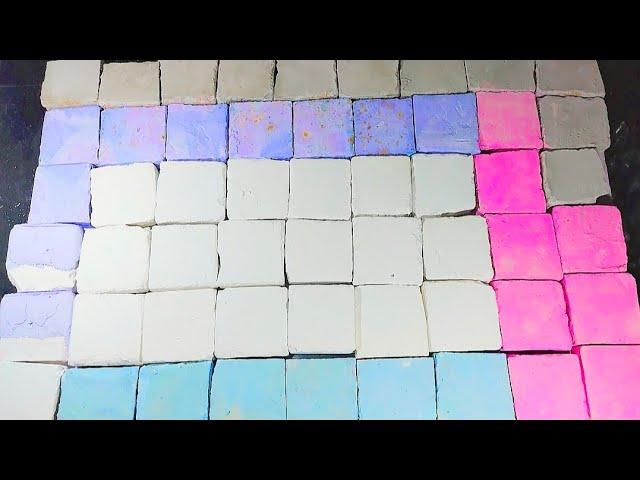 #gymchalkasmr #chalk Gym Chalk asmr Mass crush | Plain white Chalk with colored , Reformed Blocks