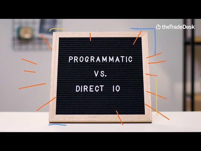 Programmatic vs Direct IO