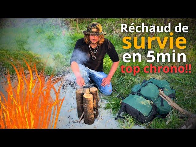 FABRIQUER un réchaud de secours en 5MIN. (CAMPING, SURVIE, AVENTURES)