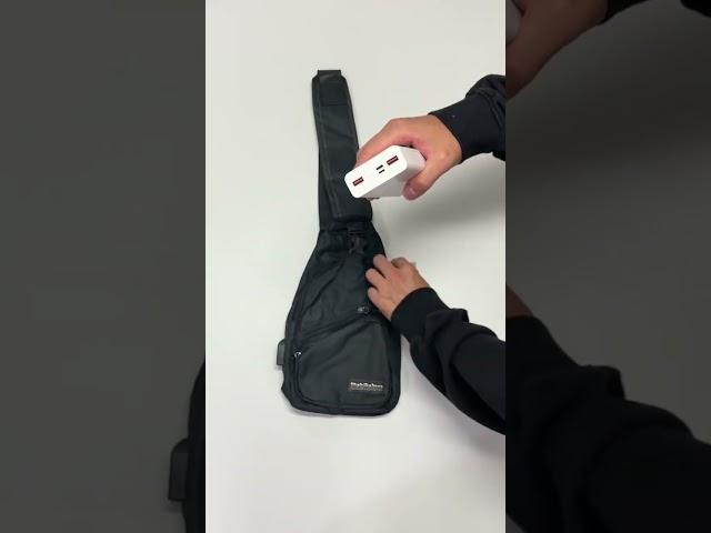 USB 연결 힙색 슬링백 크로스백