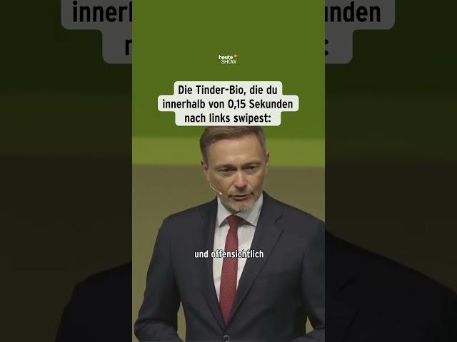 Wenn Christian Lindner auf Tinder wäre | heute-show #shorts