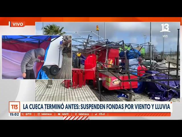 La cueca terminó antes: Suspenden fondas por viento y lluvia en Concepción