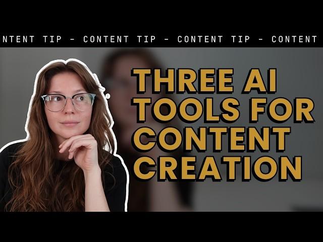 I've tested a TON of AI tools... here are 3 I recommend for content creation