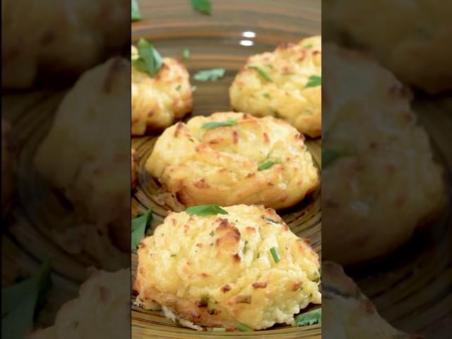 Gravy-Filled Duchess Potatoes | A Cozy Fall Surprise #shorts #recipe #food #cooking #viralrecipe