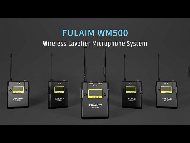 FULAIM WM500 UHF Wireless Microphone, with One Reciver and Four Transmitters for Interview Recording