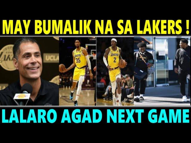 Breaking: Lakers MAY BUMALIK NA! LALARO AGAD sa NEXT GAME ng LAKERS