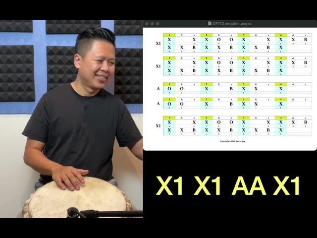Djembe Flow Solo Phrases (DF172) - Ternary 2 Solo