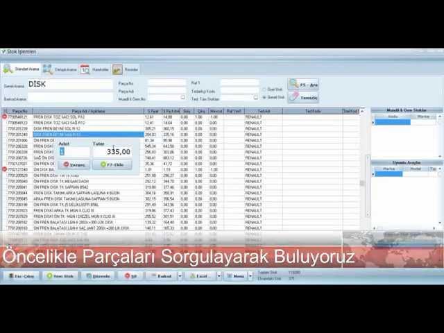 Yedek Parça Programı Elegance (Yüce Yazılım) Barkod - Ücretsiz - Oto Yedek Parça