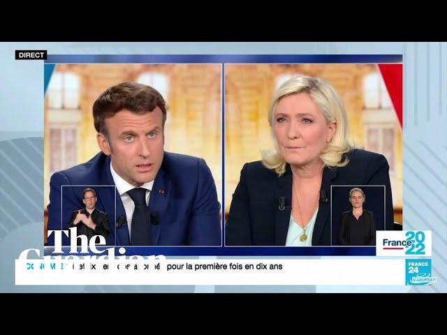 Emmanuel Macron and Marine Le Pen clash over Russia in leadership debate