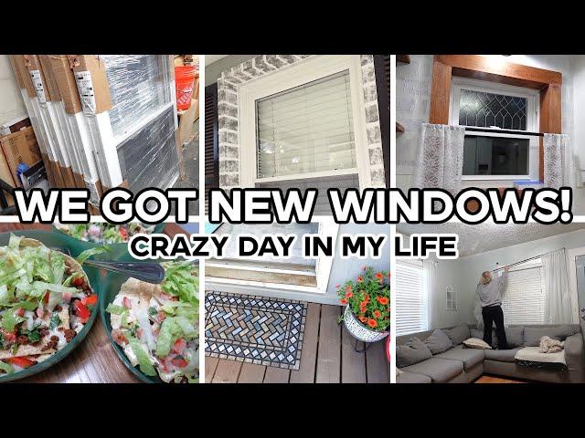 WE FINALLY GOT NEW WINDOWS! / CRAZY DAY IN MY LIFE / DIY KITCHEN CURTAINS / SUMMER 2025