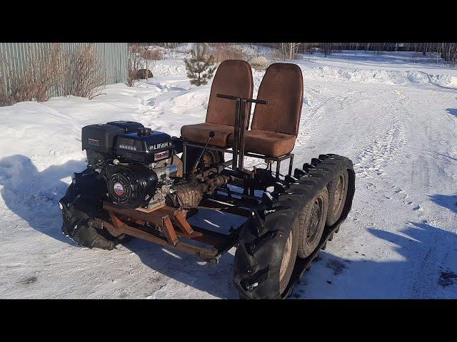 ГУСЕНИЧНЫЙ из старой тракторной покрышки. Полная версия.