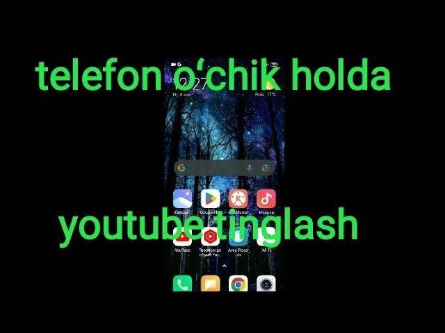 Telefon ekranini oʻchirgan holda youtubeda musiqa tinglash @Jasur_Akang