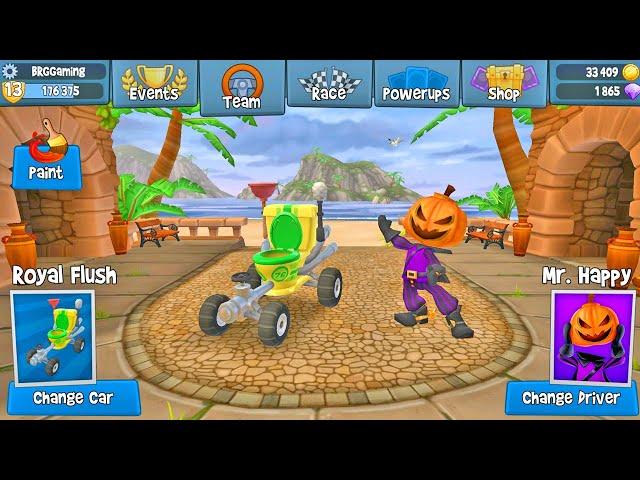 Christmas Candy Car Vs Royal Flush - Beach Buggy Racing 2