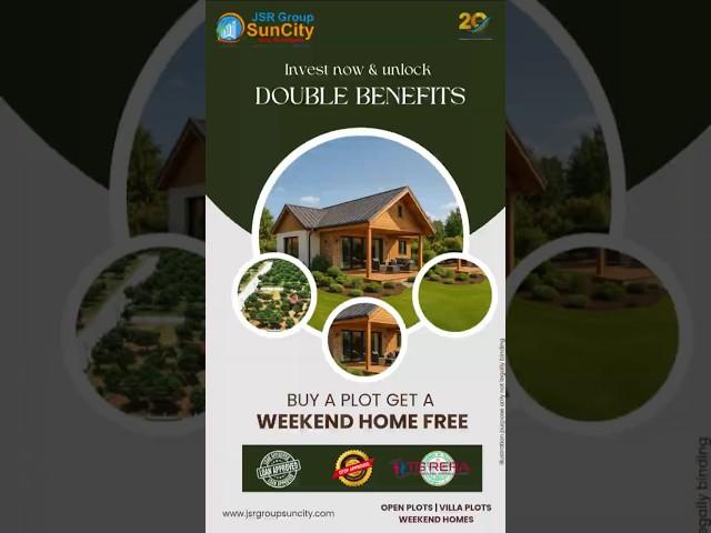 JSR Group Suncity’s Golden Deal: Get a Plot & a FREE Weekend Home! | Limitted Time Offer | Yadadri