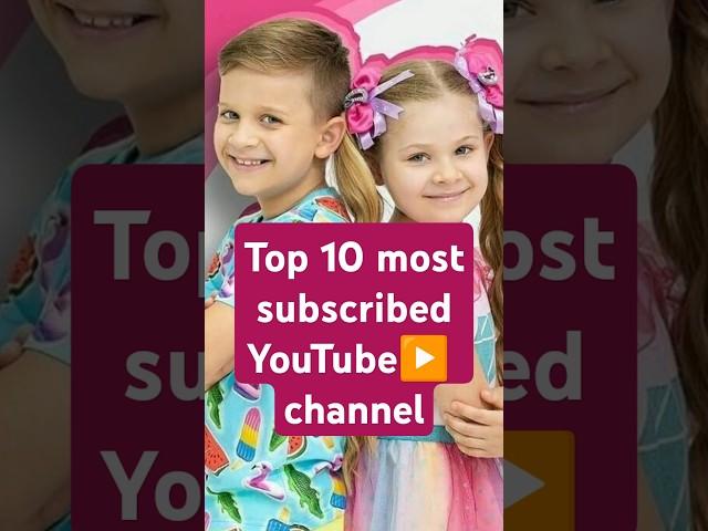 Top 10 Most Subscribed YouTube Channels in the World (2024) | #shorts #ytshorts #top10 #youtube