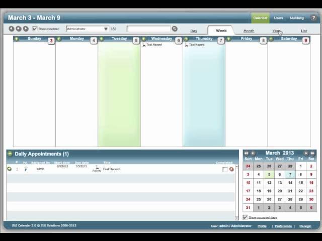 Calendar Video Help for Lodging Management Pro v12