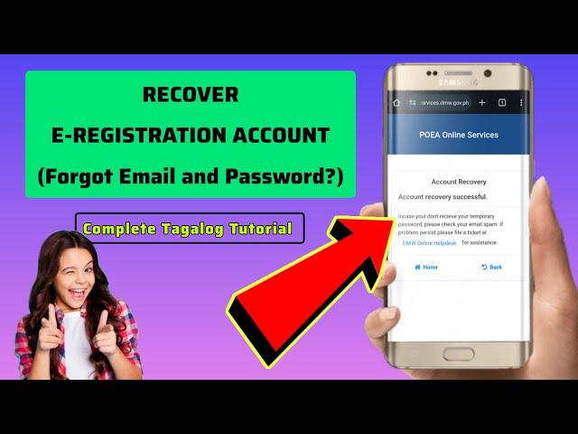 Paano mag Recover ng E-REGISTRATION Account? | Forgot Email and Password?