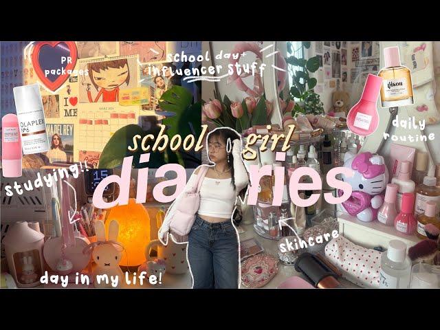 DAY IN MY LIFE  content creator/ A+ student| grwm for school, my routines (makeup, skincare..) VLOG