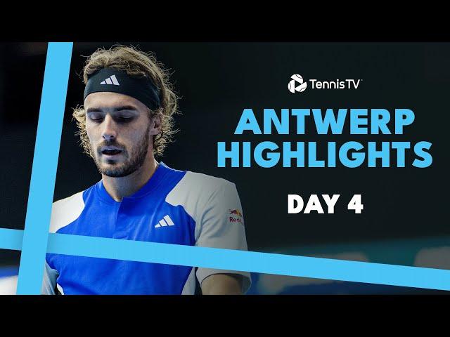 Tsitsipas Plays Seyboth Wild; Lehecka, Giron, Baez & Bergs Feature | Antwerp 2024 Day 4 Highlights