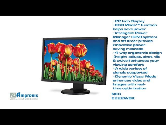 NEC E222W BK Widescreen Monitor Screen Sales | Service | Repair | Exchange | Replacement