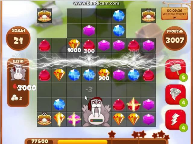 Сокровища пиратов3007          уровень прохождение - Pirate treasures level3007        walkthrough