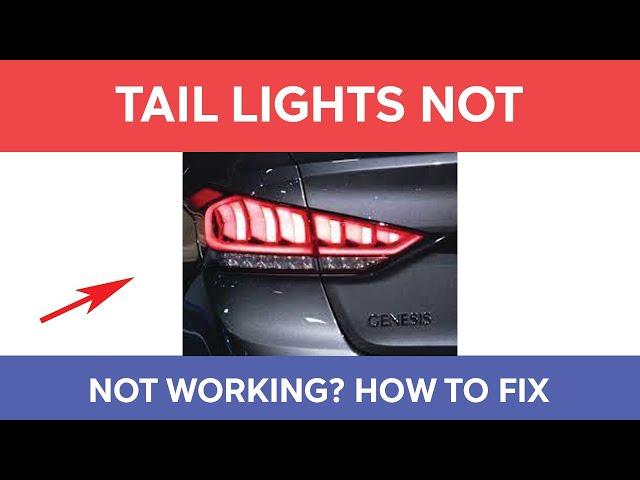 Tail Lights Not Working But Brake Lights Are? How To Diagnose & Repair