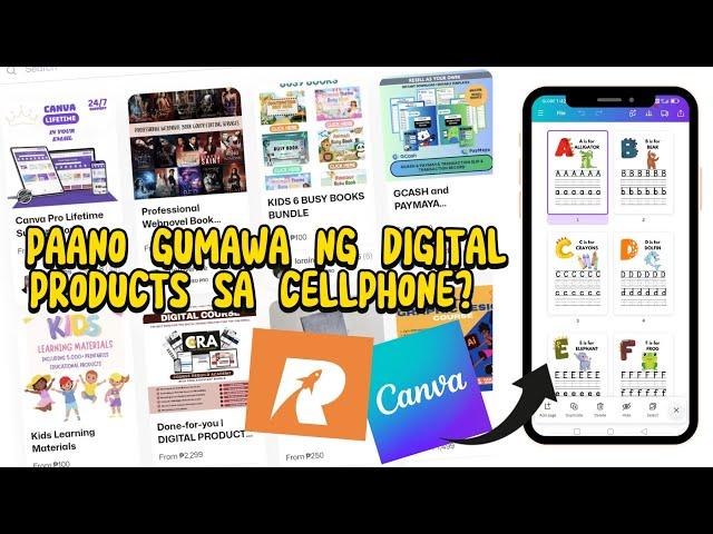 Paano gumawa ng Digital Product gamit ang Cellphone lang? #Raketph #DigitalProduct #Canva