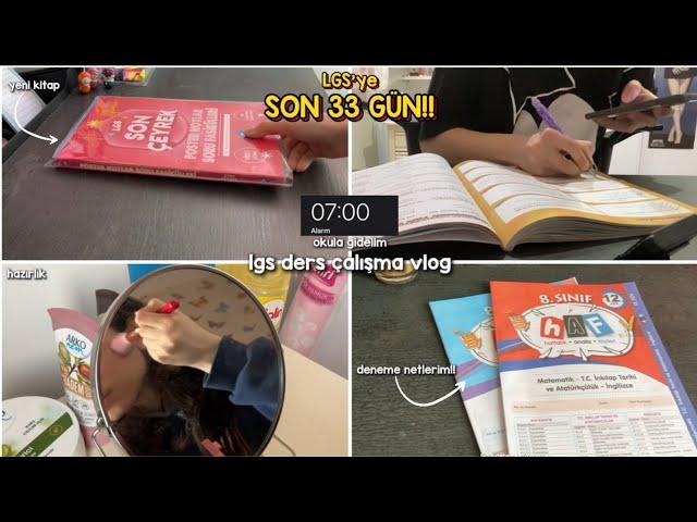 lgs ders vlog / yeni Kr akademi kitap / verimli gün / son 33 gün!!