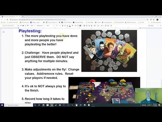 Game Design:  Prototyping and Playtesting
