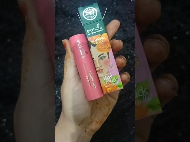 Best Lipstick under 100 |  Biotique Natural Lipstick  #myntra #lipstickreview #unboxing #shorts