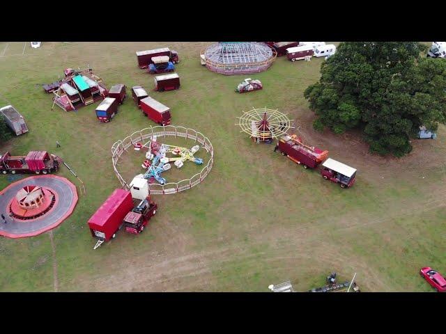 Shrewsbury steam rally from the air