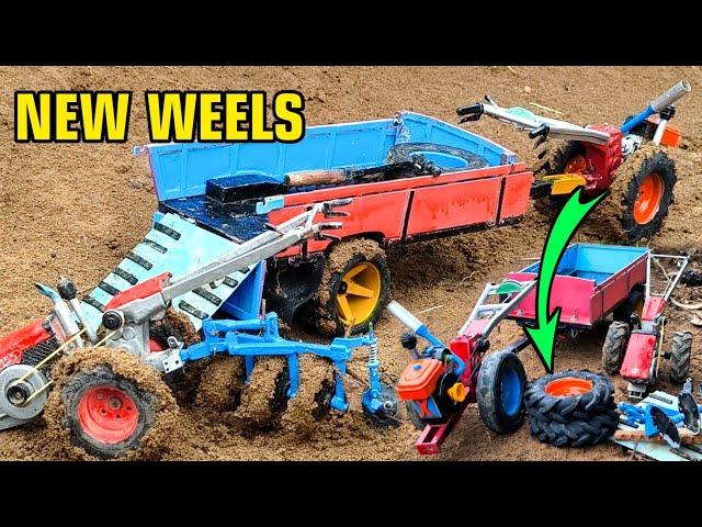 RC Tractor Gets New Tires To Plows The Wet Field After Rain!️