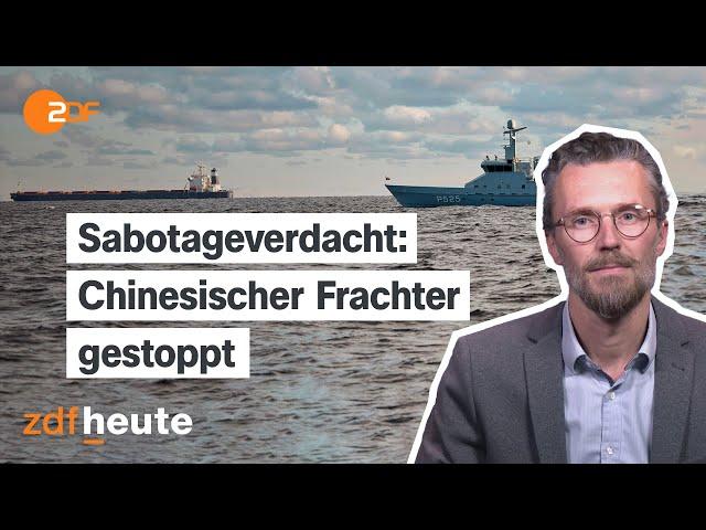 Sabotage an Unterwasserkabeln? Wie die maritime Infrastruktur geschützt werden kann | ZDFheute live