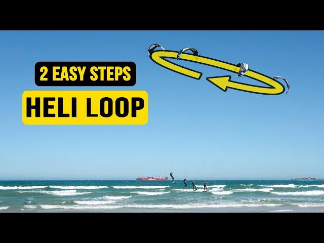 Learn to Heliloop / Downloop | 2 Easy Steps // Kiteboarding SA Masterclass