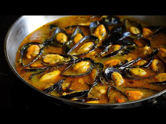 La mejor receta de mejillones a la marinera. Paso a paso, rápido y muy fácil