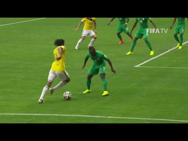 JUGADA DE JUAN GUILLERMO CUADRADO - SELECCIÓN COLOMBIA VS COSTA DE MARFIL 2014