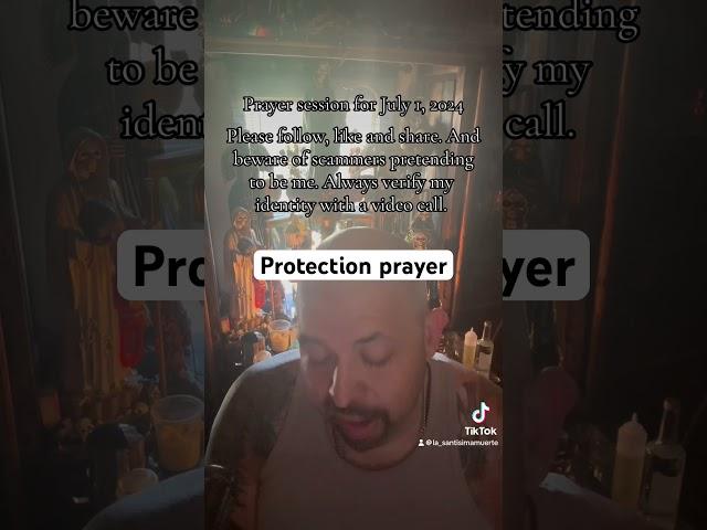 Powerful protection prayer with #santamuerte. Stay safe and blessed! #BigVic #prayer #protection