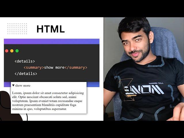 Details & summary tag in HTML 