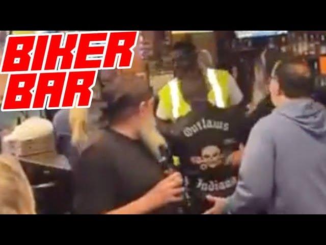 Black Dude Tries Leave Biker Bar Without Paying His Bill