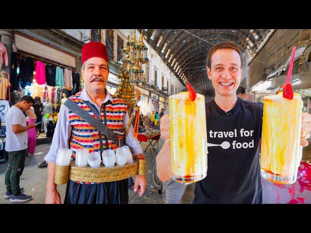 Best Syrian Food!!  GIANT MILKSHAKES + Food Tour in Damascus, Syria!!