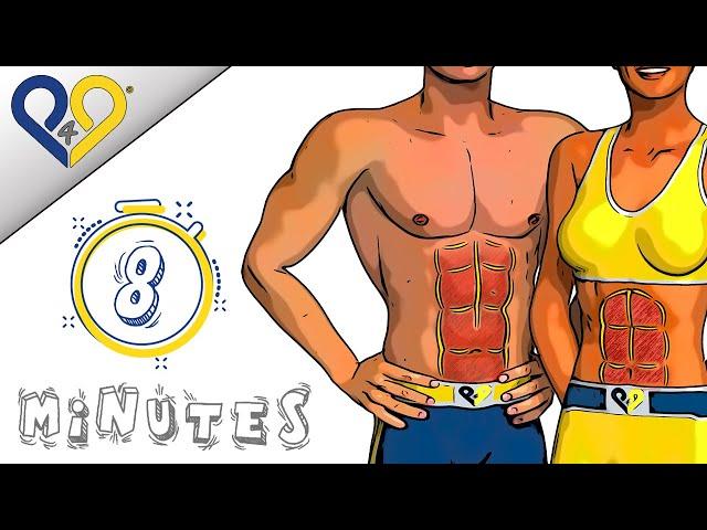 8 Minute Ab workout version with Tips - Best killer stomach routine to train Abs at home