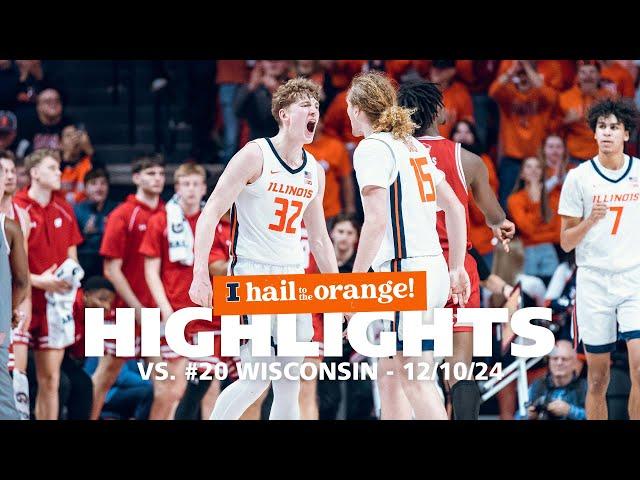 Illini Men's Basketball | Highlights vs. #20 Wisconsin 12/10/24