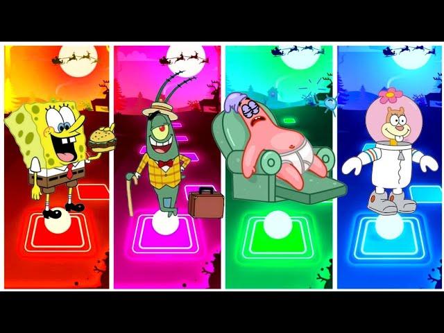 Spongebob vs Plankton vs Patrick star vs Sandy cheeks - Tiles hop
