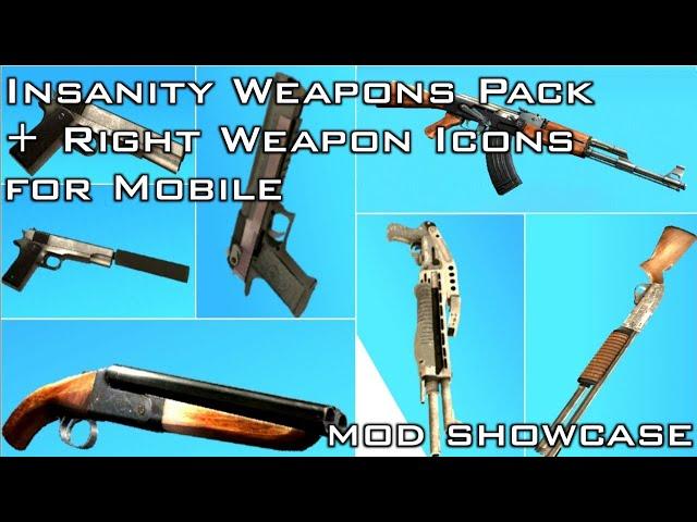 GTA SA Android: Insanity Weapons Pack + Right Weapon Icons [Mod Showcase]