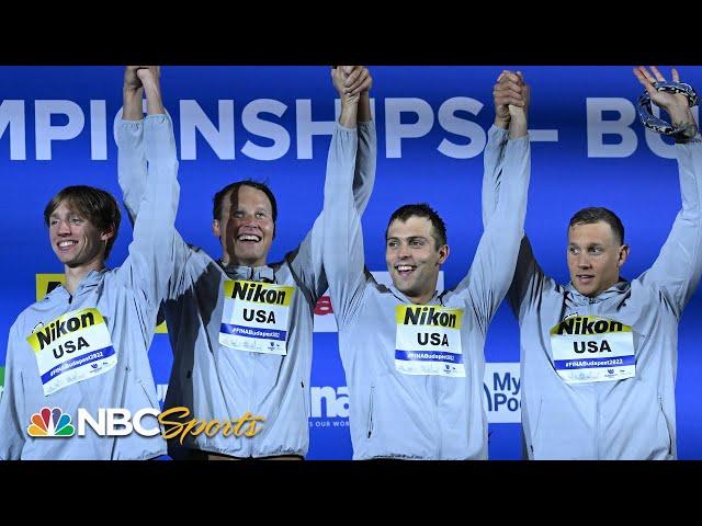 Caeleb Dressel, Team USA are World Champions again in 4x100 free relay | NBC Sports