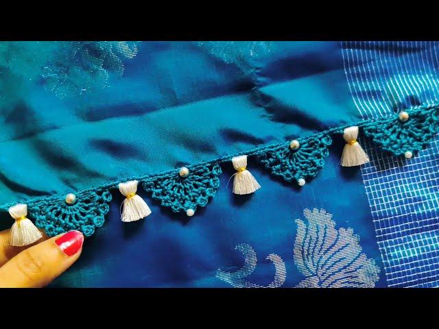 bridal saree kuchu #easy saree kuchu #kroshakuchu #bridal kuchu // Nandana Creations //