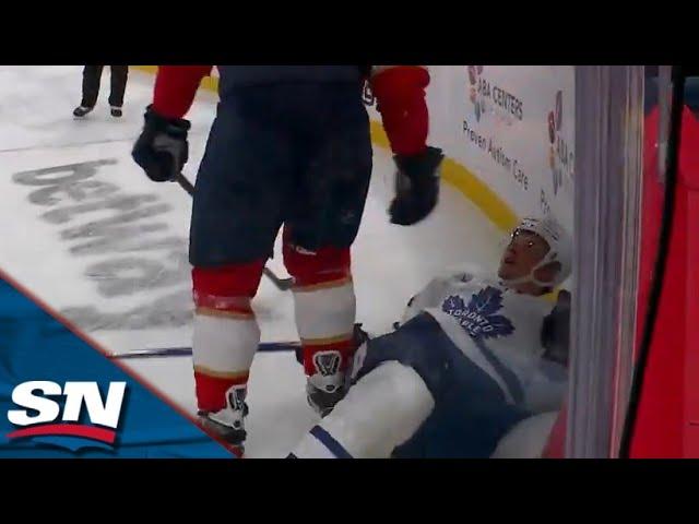 Maple Leafs And Panthers Scrum After Radko Gudas Levels David Kampf