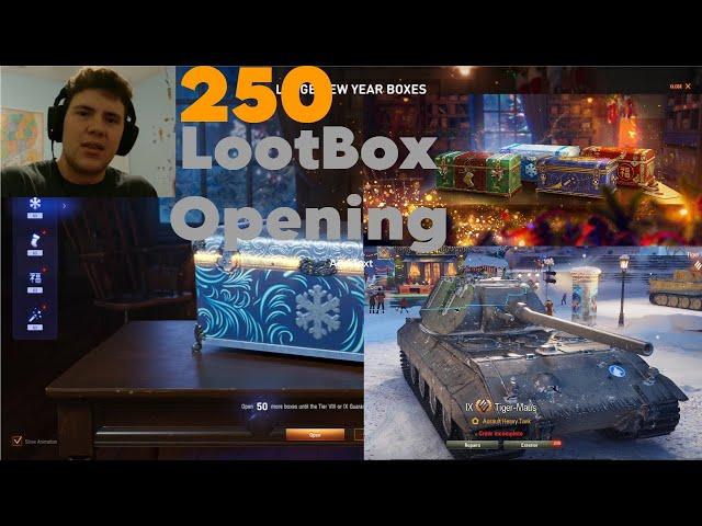 HOLIDAY OPS- 250 LOOTBOX OPENING- World of Tanks