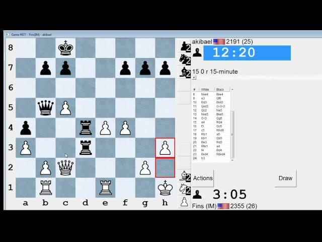 Standard Chess #56: IM Bartholomew vs. akibael (Budapest Gambit)