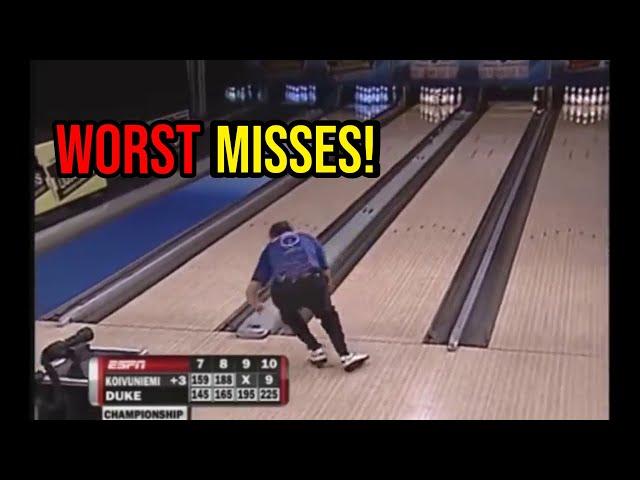 Proof that pro bowlers are human... Worst bowling misses